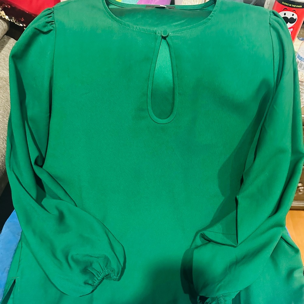 J. Crew Vibrant Green Top